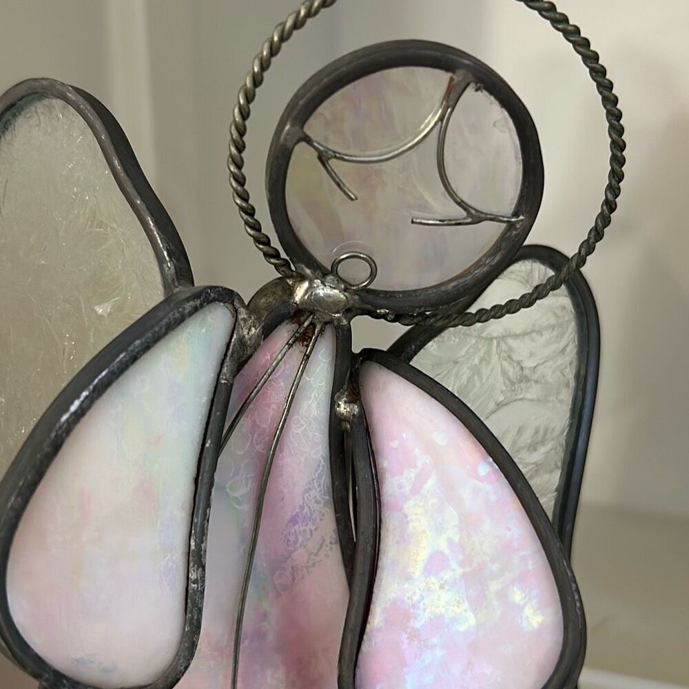 Stained Glass Pink Angel - Picture 3 of 6